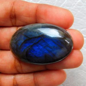 44x27 mm Oval Shape Flat Back Cabochon Labradorite Stone 88.45 Ct