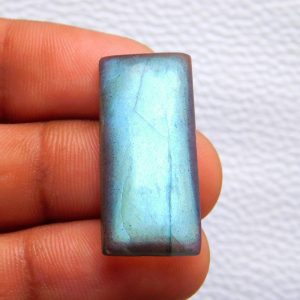 29x13 mm Cushion Shape Flat Back Cabochon 21.30 Ct Loose Labradorite Stone