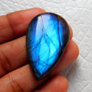 AAA Natural 40x24 mm Pear Shape Flat back Loose 57.50 Ct Labradorite Gemstone