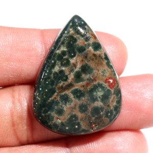 Ocean Cabochon 35x21 mm Pear Shape 46.35 Ct Natural Jasper Gemstone