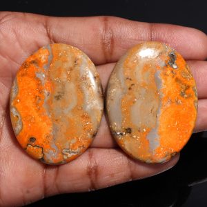 46x36 MM Oval Shape Stone Pair Natural Jasper Loose Cabochon Gemstone