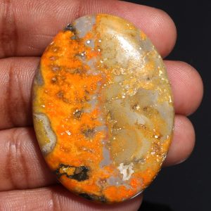 46x34 MM Oval Shape Smooth Flat Back Loose Cabochon Gemstone Bumble Bee 77.95 Ct