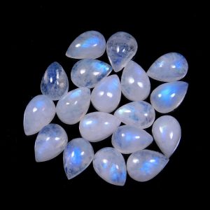 Pear Shape Calibrated Cabochon Rainbow Moonstone 10x7 MM Per Stone